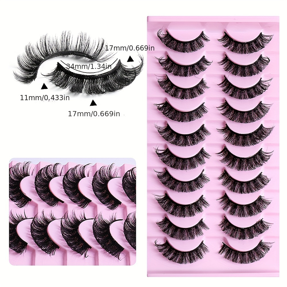 10 paia di ciglia spesse ricci - Eyelash Extension Russian recensione e prezzo