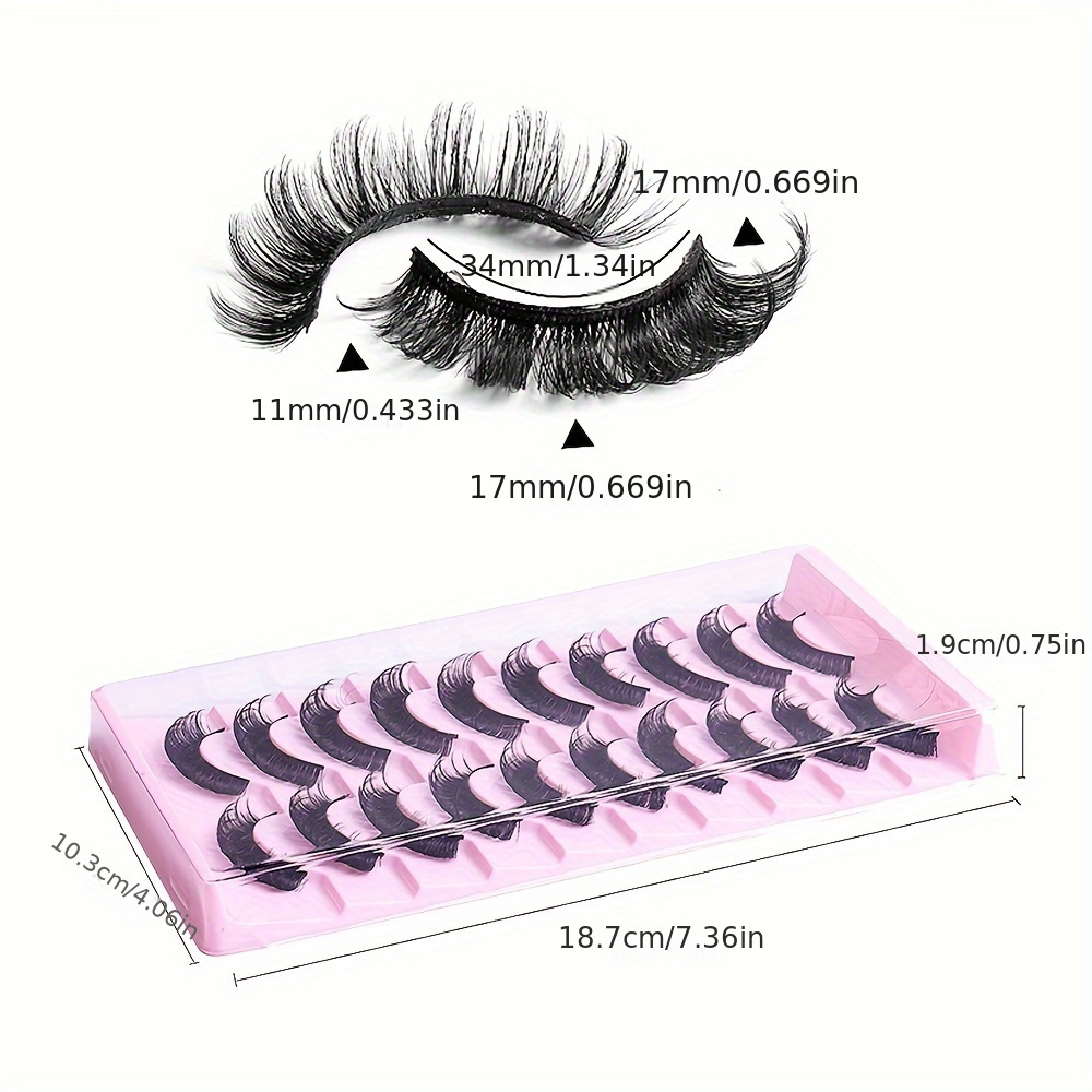 10 paia di ciglia spesse ricci - Eyelash Extension Russian recensione e prezzo