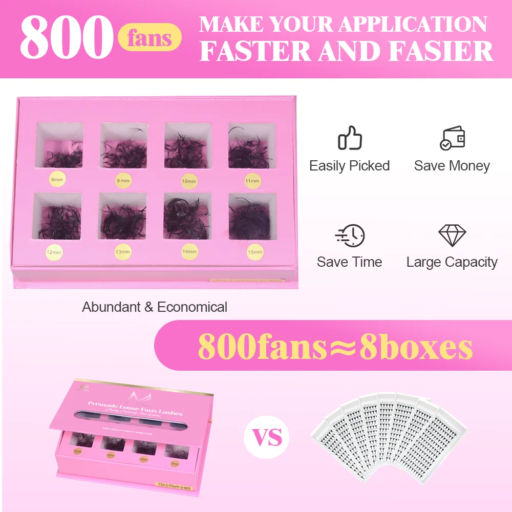 MAYOOC 800Fans Extension Cigli - Eyelash Extension Russian recensione e prezzo